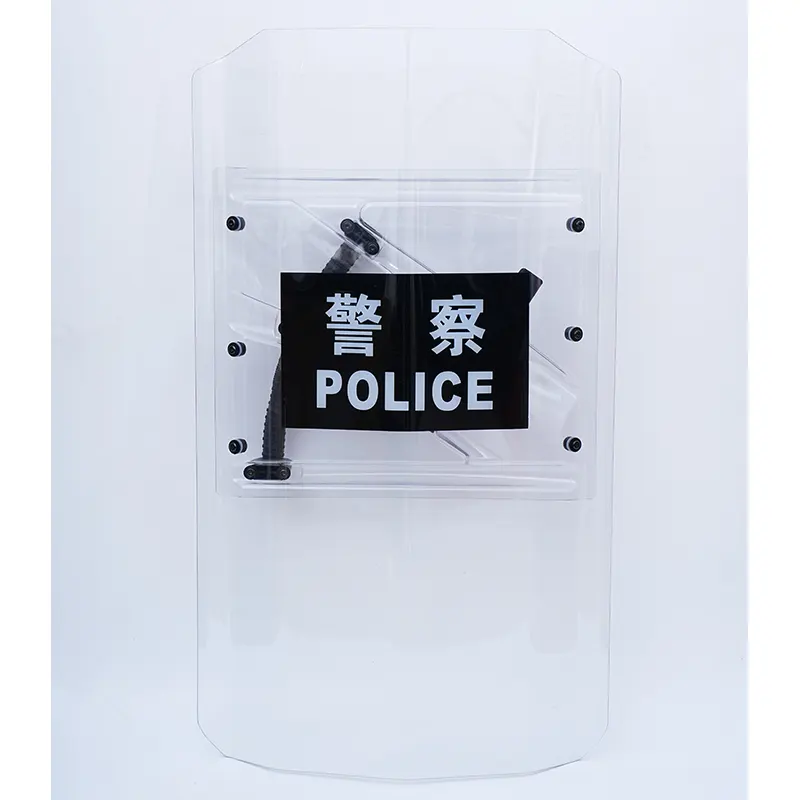 Bouclier anti-émeute transparent